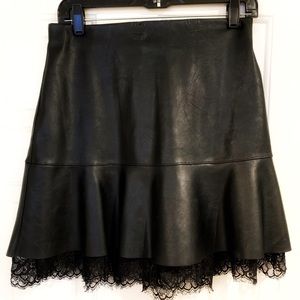 Bebe black faux leather skirt - size SMALL